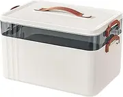 Large Medicine Box,Medicine Storage Box Household Organizer Holder | Large Capacity Clear Tools Cosmetics Container for Traveling, Camping