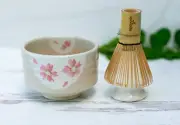3Pcs Japanese Matcha Tea Set: Matcha Bowl, Bamboo Whisk, Whisk Holder