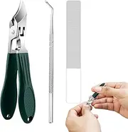 Side Nail Clippers for Toenails,Fingernail Manicure Stainless Steel - Portable Anti-Splash Fingernail Grooming Cutter for Men Women Seniors Home Travel Salon
