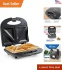 Easy Panini Maker - Grilled Cheese, Tuna Melt Omelets - Non-stick - 2 Slice