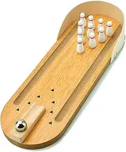 Tabletop Mini Bowling Game Set, Tabletop Wooden Board Mini Arcade Desktop Tiny Bowling Shooting Alley Office Desk Stress Relief Gadgets Small Finger Toys Fun Gag Gifts for MenWomen Kids Teens Boys