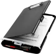 HWPRATO Clip Board Organizer Clipboards with Storage Nursing Clipboard Black