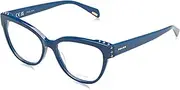 [Police] Women's Eyeglass Frame Vplm05e 54/16/140 Sunglasses, Blue (Full Blue), Full Blue, 54/16/140