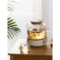 在飛比找ETMall東森購物網優惠-古道品茗 透明玻璃花茶壺蠟燭加熱花草茶具水果茶壺套裝整套茶壺