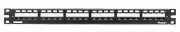 Panduit 24-Port All Metal Modular Patch Panel with Strain Relief Bar, 1 RU