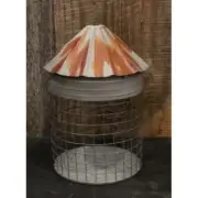 New Primitive Farmhouse Rustic SILO WIRE GARLIC ONION KEEPER Basket Container