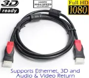 6FT HDMI V1.4 Cable Supports 3D Ethernet Audio Video Return ARC HDTV XBOX 1080P