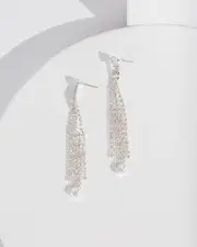 Silver Crystal Earrings