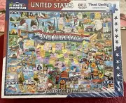 "United States of America" White Mountain 1000 pc jigsaw puzzle NWOT - NEW