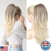 FLUFYMOOZ Ponytail Extension for Women, 20 Inch Drawstring Ponytail Hair Exte