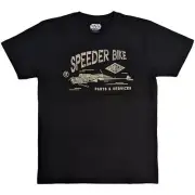 Star Wars Speeder Bike T-Shirt Black New