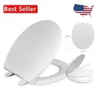 Rust-Resistant Round Toilet Seat - Easy Clean Slow Close with Non-Slip Features