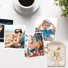Baby First Family Photo Book with Bear Design Teether Rings Hook Picture Album