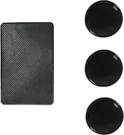 Non-Slip Mat on Dashboard Pack of 4-27 x 15 cm Rectangular & 80 mm Round Non-Slip Pads Reusable for Dashboard, Car Decorations, Glasses, Mobile Phones