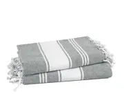 100% Cotton Beach Towel Beach Towels Oversized, 39"x71", Quick 2 Pack Alloy