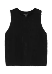 Eileen Fisher Bouclé Cotton Tank - Black - L (UK 18-20 / XL) L (UK 18-20 / XL)