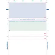8-1/2" x 11" Z Fold Check - Blue w/Green Check - Basic Security Paper (Box of
