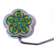 Psychedelic Turquoise Snap Hook Bag Hanger With Extra Strong Grip