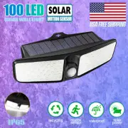 100 LED Dual Security Detector Solar Motion Sensor Spot Light Outdoor Floodlight