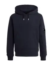 Lens-detail cotton hoodie 12,14Y Black