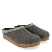 HAFLINGER TORBEN ANTHRACITE FELT SLIPPERS MEN/WOMEN