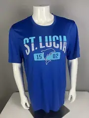 CHAMPION Men’s Tee Shirt Size Large ( ST. LUCIA ) Blue NWT