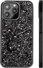 Forged Carbon Fiber Phone Case, 2025 New Forged Carbon Fiber Phone Case, Magnetic All-Inclusive Protective, for iPhone 16 15 14 13 12 Pro Max (Silver,12)