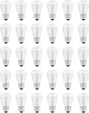 30 Pack S14 Outdoor String Light Bulbs Set 30 Count (Pack of 1), Clear