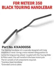 "BLACK TOURING HANDLEBAR" FIT FOR ROYAL ENFIELD METEOR 350