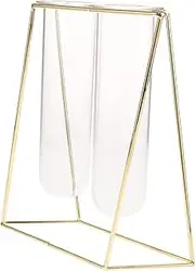 LOORGVEL 1Set Delicate Hydroponic Flower Holder Modern Geometric Vase for Home Decor Unique Tube Design for Indoor Plants Tabletop Decoration Craftsmanship
