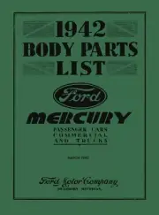 1942 Ford Mercury Ford Truck Parts Number Book List Guide Interchange Drawings