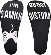 [Kibon] Gamer Socks Gamer Gifts Sock Do Not Disturb, I'm Gaming Novelty Funny Socks Birthday Present Chiristmas Gifts Funny Mid Calf Socks