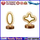 LF# Crystal Table Lamp Bedside Sleeping Light for Bedroom Living Room (Oval 2)