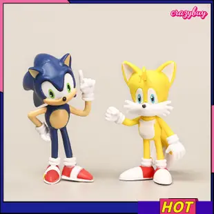 Crazy 4pcs/set Sonic The Hedgehog 系列公仔玩具 Knuckles The Echidn