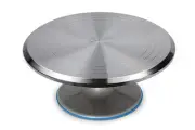 Revolving Cake Decorating Stand, 615 12" Round, Aluminum Base, White