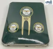 GOLF DIVOT REPAIR TOOL SET 1 Tool 2 Ballmarkers PGA CHAMPIONSHIP 2005 BALTUSROL