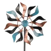 Wind Spinner Outdoor, 13 Inch Dia Kinetic Wind Sculptures & Spinners, 41" Tal...