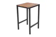 Bolero Steel & Acacia Square Bar Table - 600mm