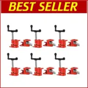 Durable 6-Piece Cast Iron Wood Gluing Pipe Clamp Set - 1/2 Inch Quick Release