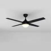 1200mm AC With 3 Colors LED Light 4 Blades Ceiling Fan, 1200 / Black