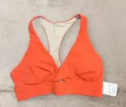 Lululemon Sweet Awakenings Bra Twist Yoga Top Color Brick Sz 4 New w/tag