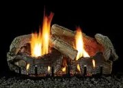 Empire White Mountain Stacked Age Oak Log Set, 7-pc, 18" Refractory Logs Only