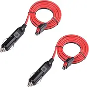 2 Pack Car Cigarette Lighter Plug with Internal 15A Fuse, 45A Extension Cable Adapter 3.3ft/1m 14AWG Connector Compatible with Anderson PowerPole Port
