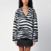 [Marc Jacobs] Zebra-patterned jumper in wool blend S Black