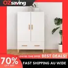 Highboard White 70x31x115 cm Storage Cabinet Engineered Wood Stylish 2528