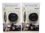 Bluetooth AUX Receiver / Vivitar 3.5mm Male -to-Male / USB-C Charge - 2 PACK NEW