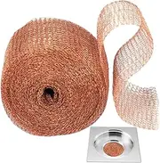 Copper Mesh Roll,Copper Mesh Control,Pure Copper Mesh Screen Roll Snail Barrier Double Layers,Multi-Purpose Wire Mesh for Mice Control, Anti-Snail Tape for Hole Blocking Gardening