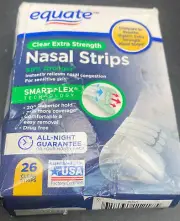 (1 Pack) Equate - Clear Extra Strength Nasal Strips, 26 Clear Strips.