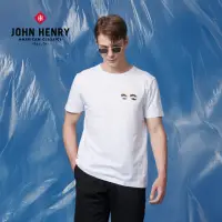 在飛比找momo購物網優惠-【JOHN HENRY】美國棉觀星短袖T恤-白色