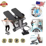 Quiet Mini Stepper with Resistance Band - 330lbs Capacity Home Fitness Equipment